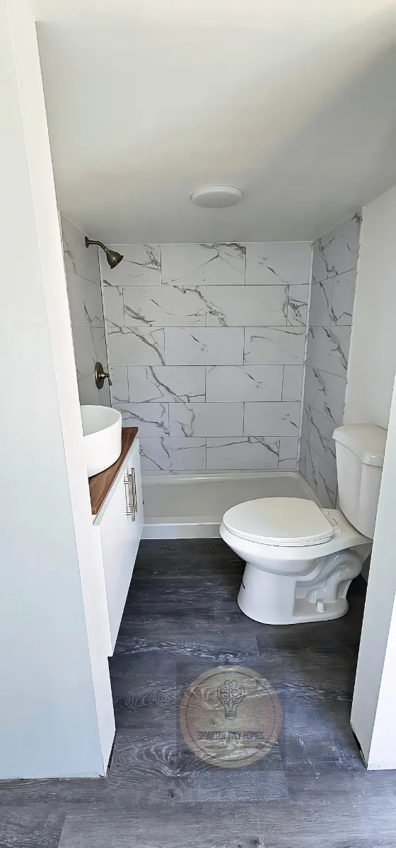 The Malibu Luxury Tiny Home Bathroom